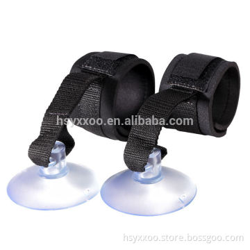 SM Industrial strength suction cups with neoprene and Velcro closure cuffs attached